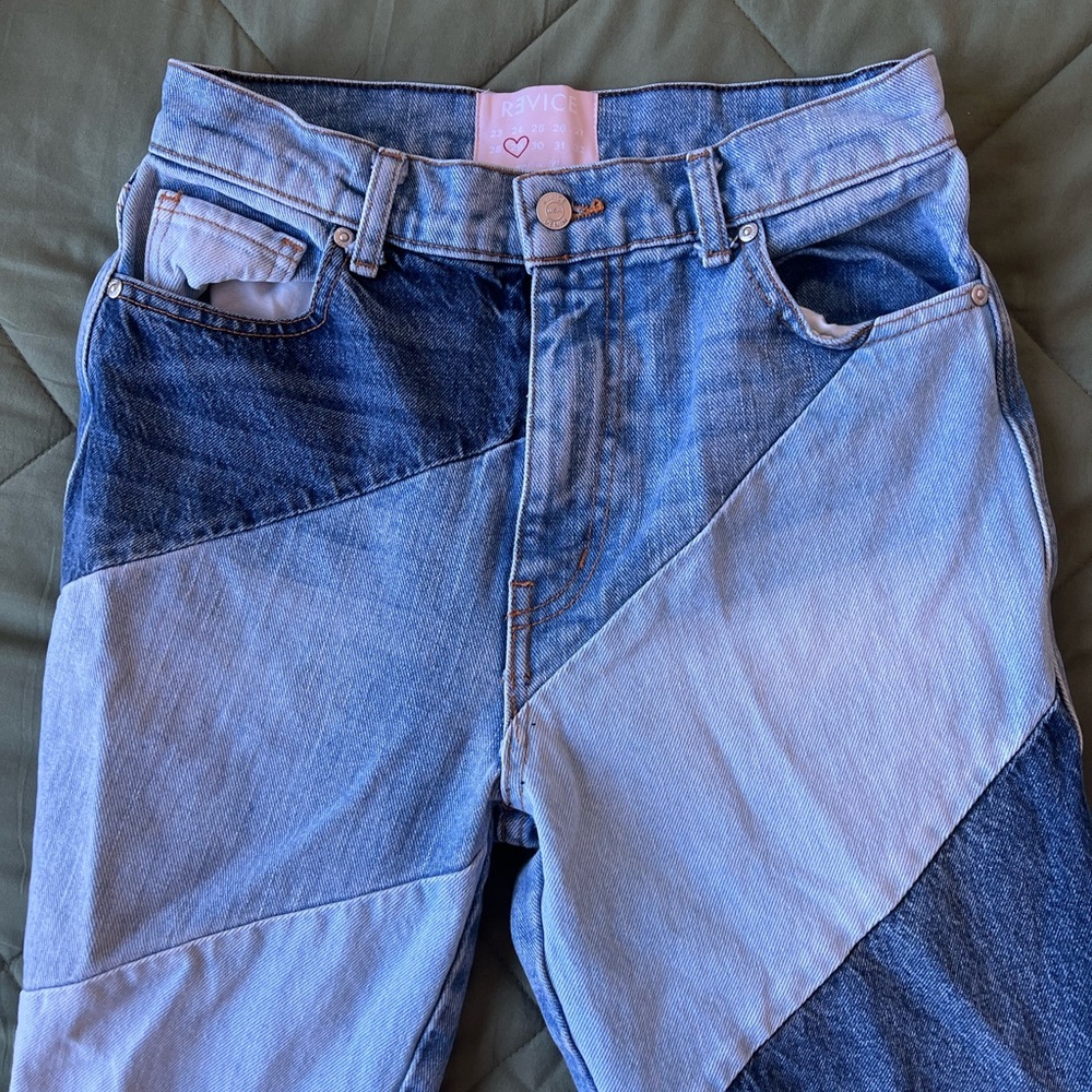 Revice Jeans Denim Patchwork Candycane Style